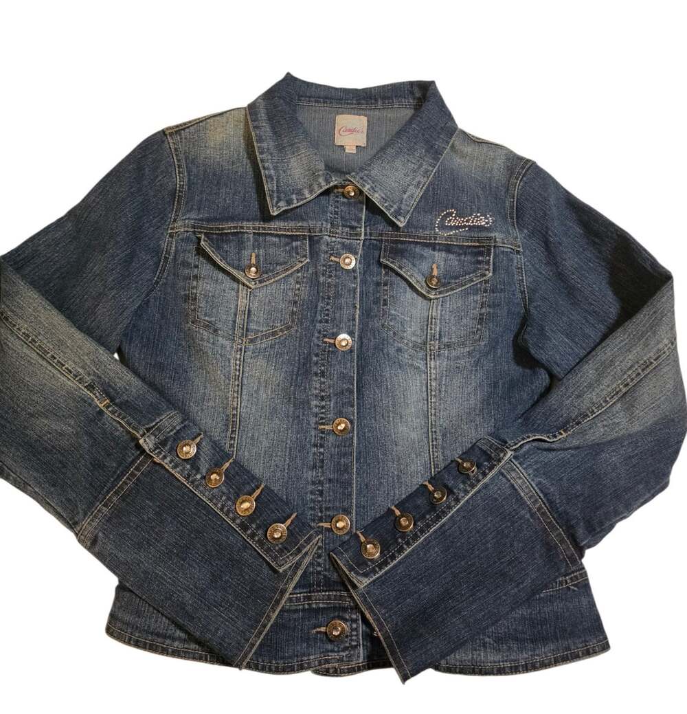 Vintage Y2K Candie's Denim Women's Jacket Bratz Doll McBling  Sz L